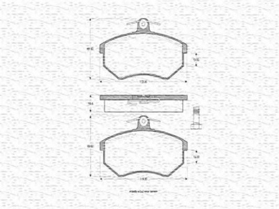 MAGNETI MARELLI 363702160196 -  Комплект тормозных колодок, дисковый тормоз
